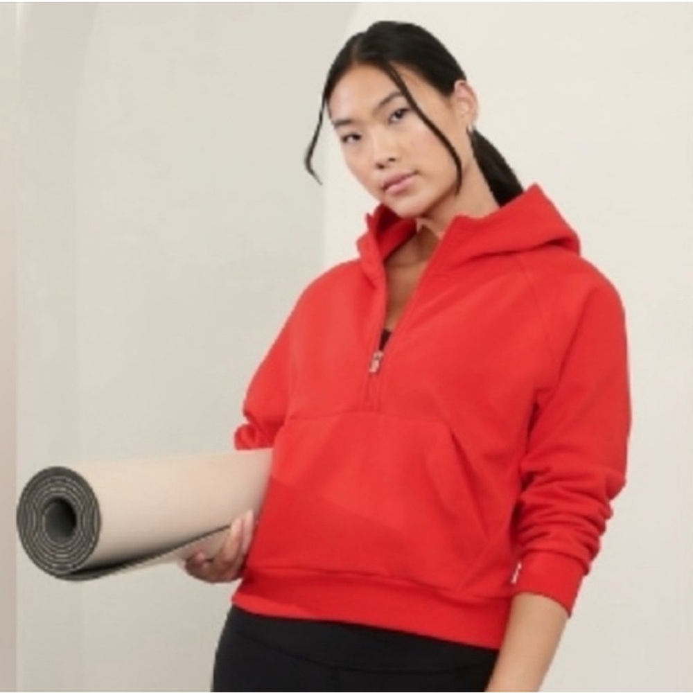 Athleta easy fleece 1/2 zip hoodie xl
